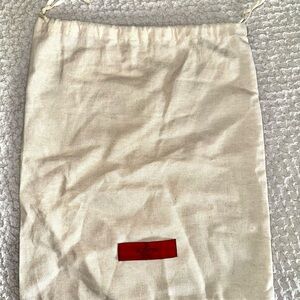 Valentino Cream Dust Bag with Red Label